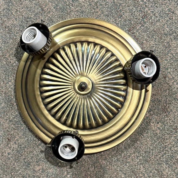 Three (3) Fluted Ceiling Light Fixture - Picture 7 of 10